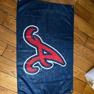 Stylish Navy and Red Home Bath Flag